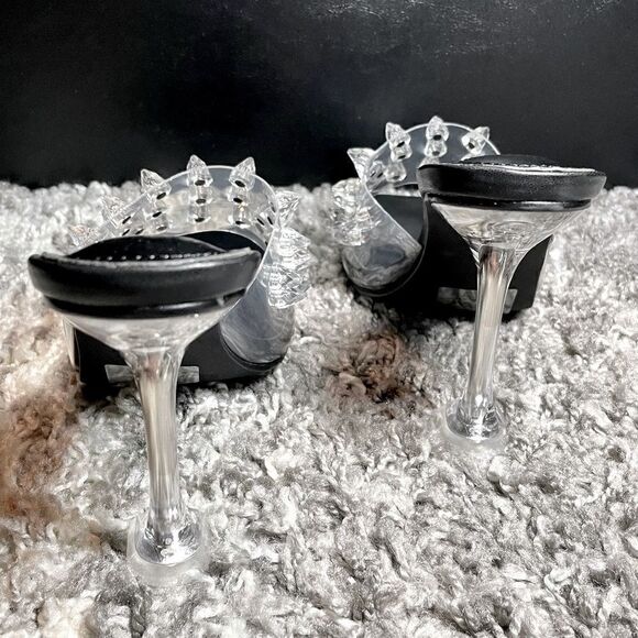 NIB Spike Crystal Stiletto Heels - Picture 8 of 11